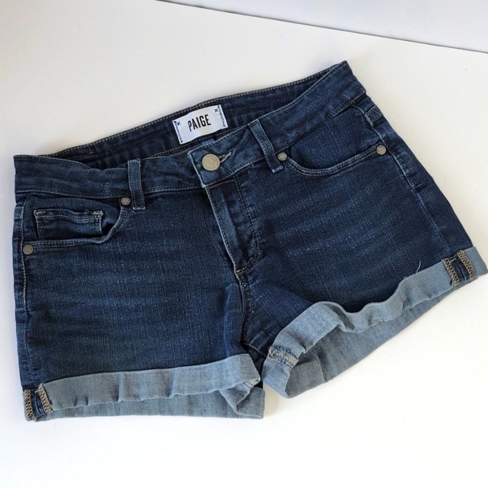 Paige Jimmy Jimmy Jean Shorts Blue Size 25 - Picture 3 of 15